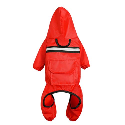 Dog Rain Coat, Pet Packable Waterproof Rain Jacket with Transparent Brim, Reflective Dog Rain Poncho, Pet Puppy Slicker Raincoat with Leash Hole